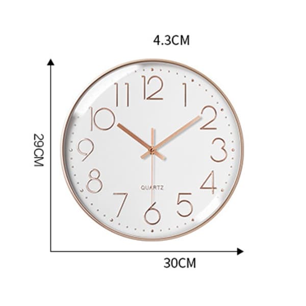 30cm Stille Kvartsur