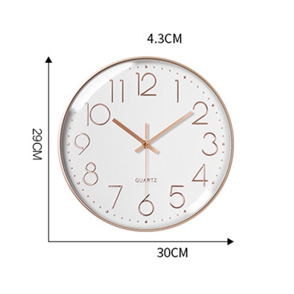 30cm tyst kvartsklocka