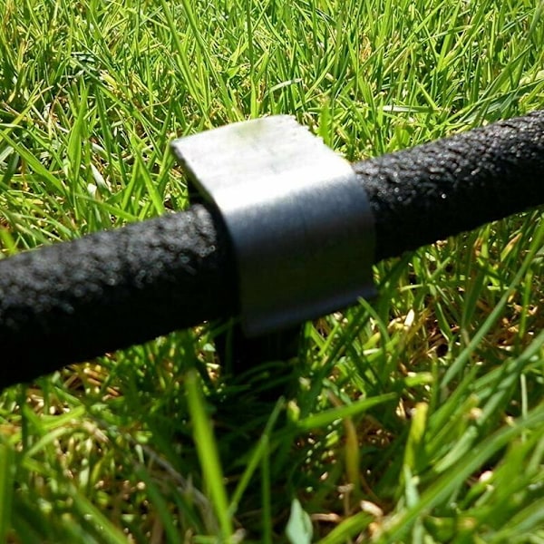Markankare för bevattningsslang, golvfästen, 50 stycken, svart, 11,5 cm
