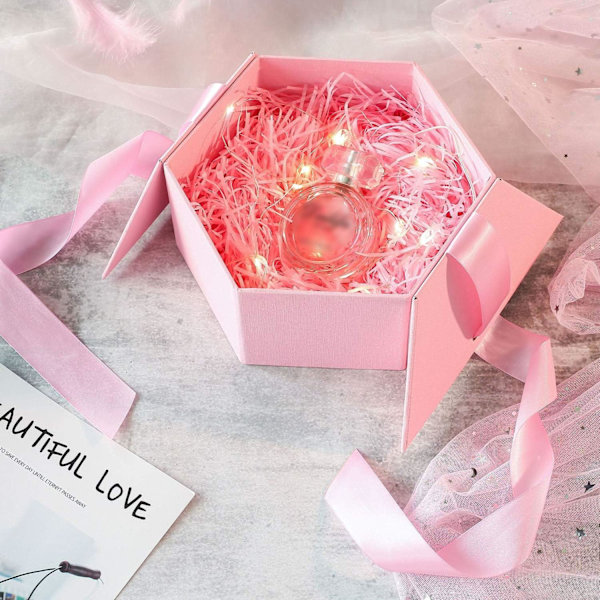 200 gram - Strimlet papirrose, ideel til dekoration af gaver, fyldning af kurve og indpakning af gaver