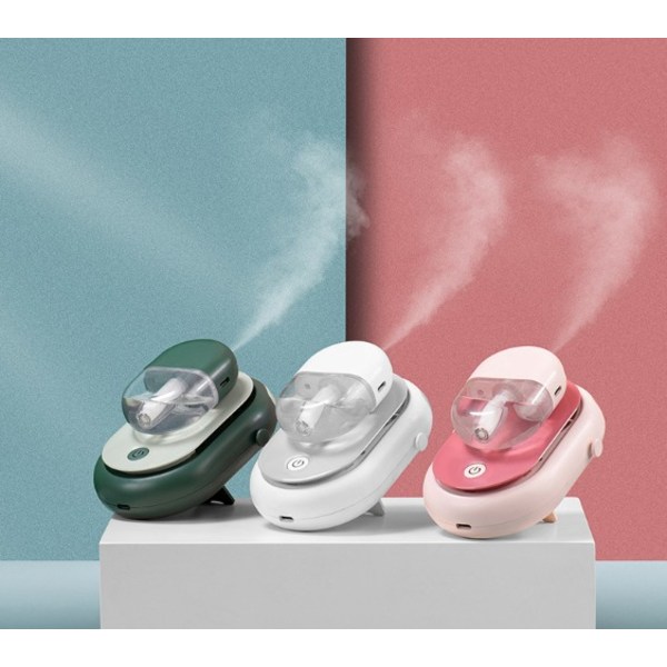 Rose Mini Fan Mist Maker, tyst USB uppladdningsbar bärbar luftfuktare
