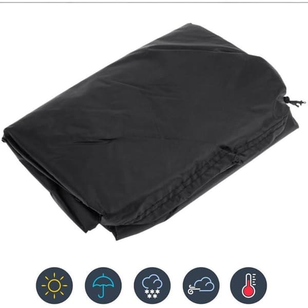 420D Udendørs Komfur Cover 1226121 cm, Polyester & PVC, til Udendørs Pejs, Sort