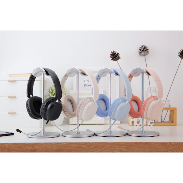 Trådløse over-ear dual-driver IPX4 Bluetooth 5.2-hodetelefoner | Rask USB-C-ladehodetelefoner | Dobbel mikrofon med omgivelsesstøydemping (hvit)