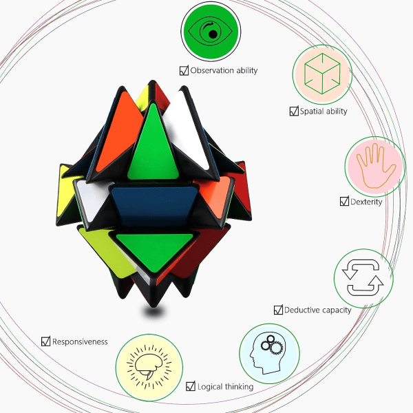 Transformers Rubiks kub 3D pussel Twist Brain Teasers leksak strumplådefyllnad (svart)