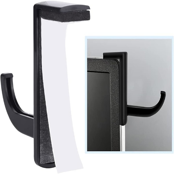 Hörlursfäste, 4-pack hörlursfäste, headsetfäste, headsetfäste, monitor headsetfäste, hålla headset spel svart