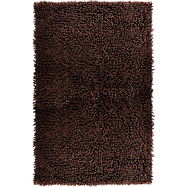 Badmatta Chenille Mörkbrun, Fluffig Badmatta (50 x 80 cm)