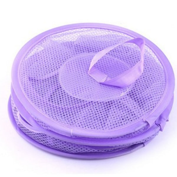 3-lags Teddy oppbevaringspose i mesh, 3 stk sammenleggbar plassbesparende oppbevaringskurv for leker til barnerom, bad, balkong (rosa, rosa, lilla)