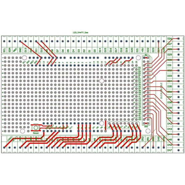 Vakiomallinen suojausruuvin prototyyppi sidottu varsipaneeli Arduino Mega 2560 R3 Tinkerille