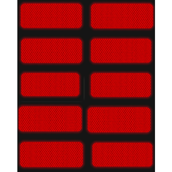 Automotive Safety Reflective Warning Strips 10 Red