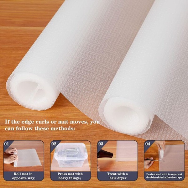 Hersvin 30x300cm Köksmatta EVA Non-stick Tvättbar Non-adhesive Garderob Skåp Liner Halkfri Mönster Diskbänkskydd för hem skrivbord