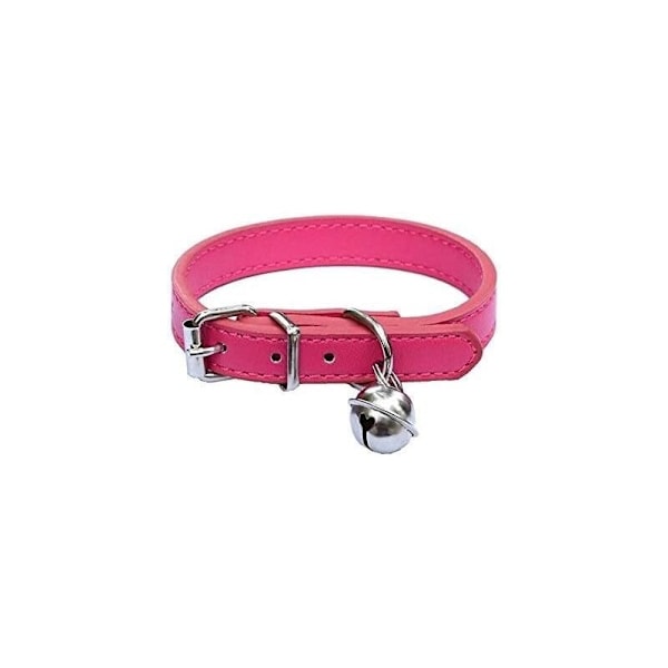 Läderhalsband för katter, hundvalpar, justerbart 20,3 - 26,7 cm
