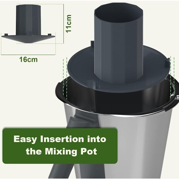 Skålreduktion til Thermomix, Blender Skål Divider Kompatibel med Thermomix TM5, TM6, Reducer, Hak og Forebyg Sprøjt for Køkken Tilbehør Værktøjer