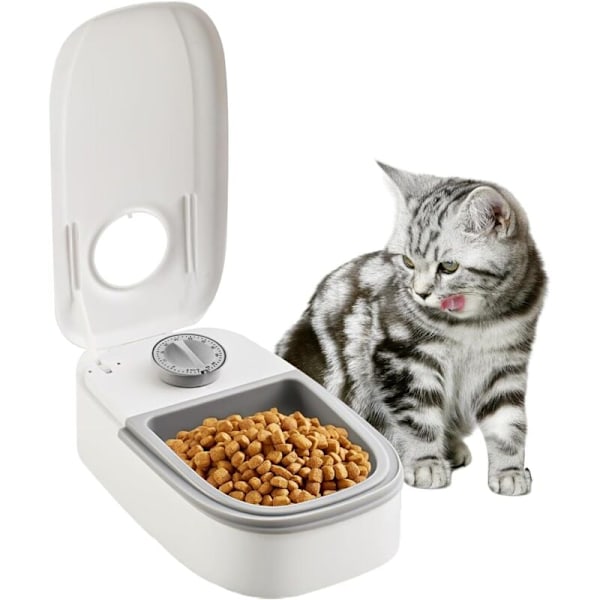 Automatisk foderautomat til kæledyr, til hunde og katte, med 48-timers timer, til katte og hunde (350 ml)
