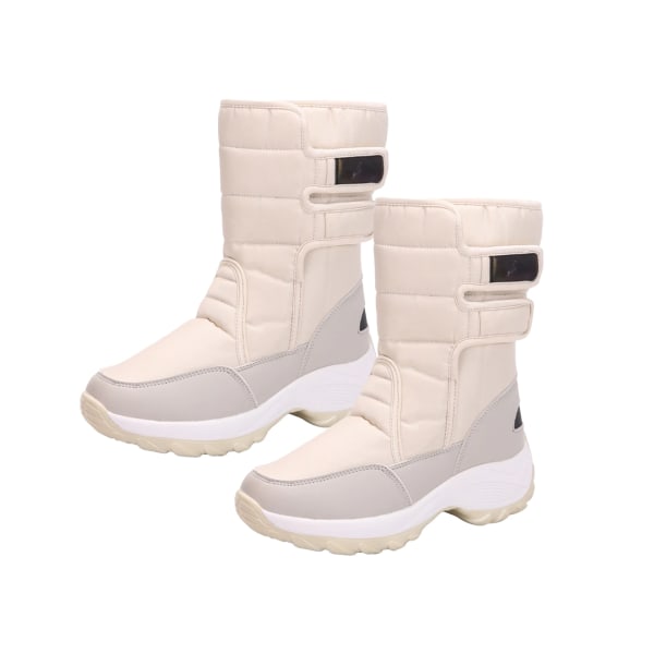 Women's Mid-Cut Winter Snow Boots - White (40)