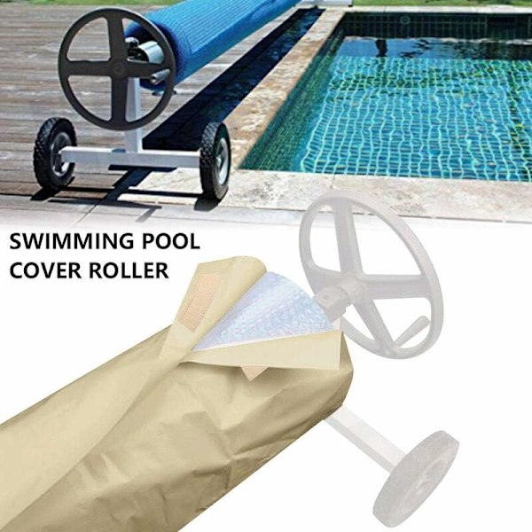 Takskyddspresenning för pool i vattentätt tyg, skyddspresenning för inomhus- och utomhuspool, solpresenning, anti-vind/regn/damm/UV-skydd för pool, (490x96)