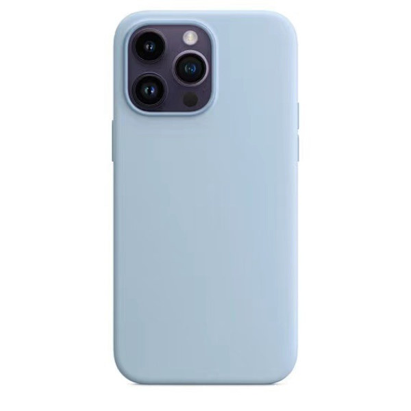 Silikonfodral med MagSafe till iPhone 14 Pro - Sky Blue
