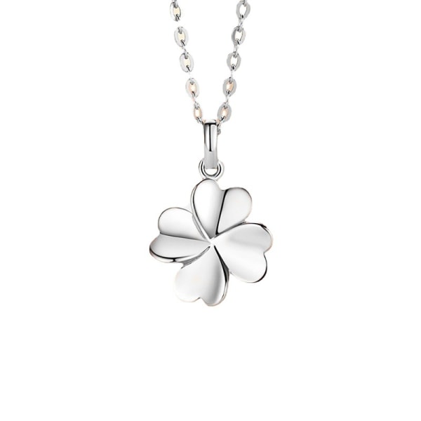 Lucky Clover Damhalsband Mode Liten Frisk Nyckelben Kedja Pargåva Temperament Blomma Hänge