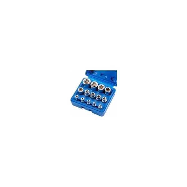 14-osainen E4-E24 E-Torx Kuusiokanta Torx Hylsysarja