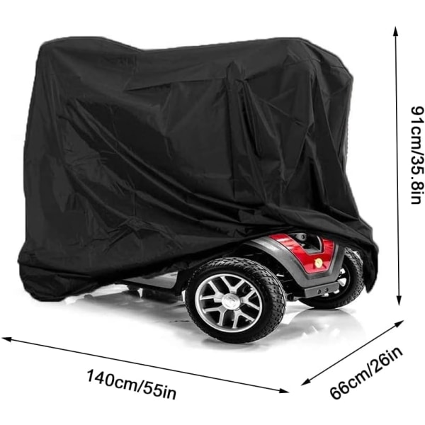 140*66*91CM Elektrisk Scooter Regntett Rullestoltrekk Vanntett 210D Oxford Oljeduk Beskyttende Deksel Kjøretøy Mobilitet Deksel