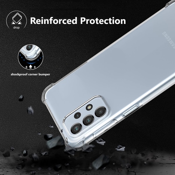 Gjennomsiktig Samsung Galaxy A54 5G-deksel Forsterkede hjørner Protective Co