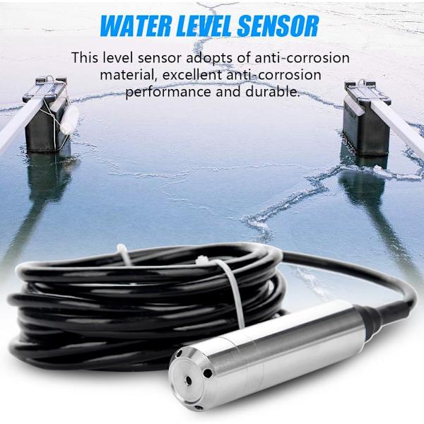 DC 24V 4-20mA Jet Level Flydende Vandsensor Transmitter til Detektering af 0-5m Rækkevidde Dybde