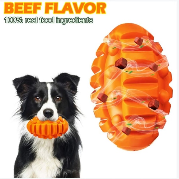 Indestructible Dog Toy Dog Toy Ball Dog Chew Toy Sturdy Rubber Sound Ball with for Small Medium Large Dogs 10.5cmOrange