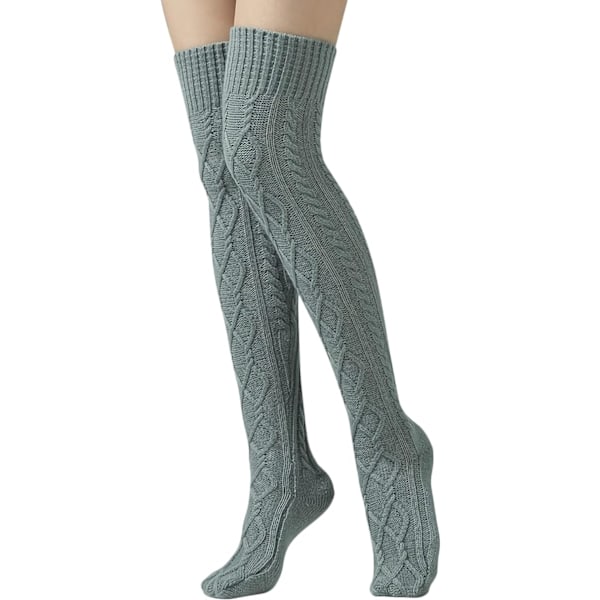 Støvletter, knestrømper, vintervarme basisstrømper, elastiske varme knebeskyttere, knebeskytterermer, egnet for kvinner og jenter for å lindre leddsmerter (lys g