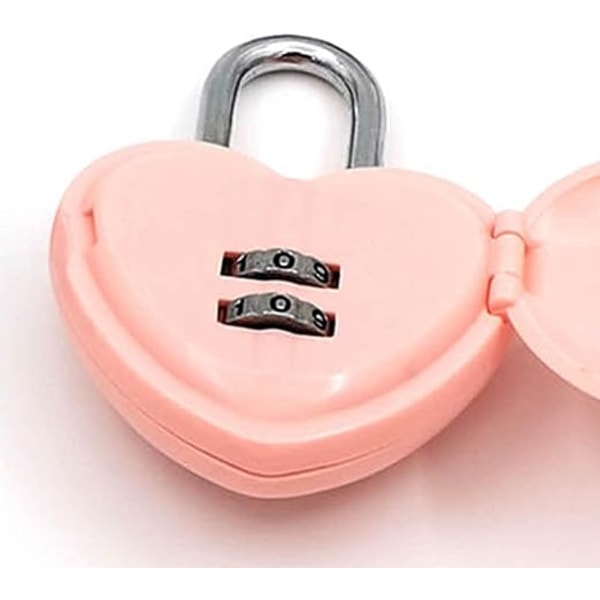 (Pink) 2-cifret kombinationslås, bagagelås, sikkerhedshængelås,