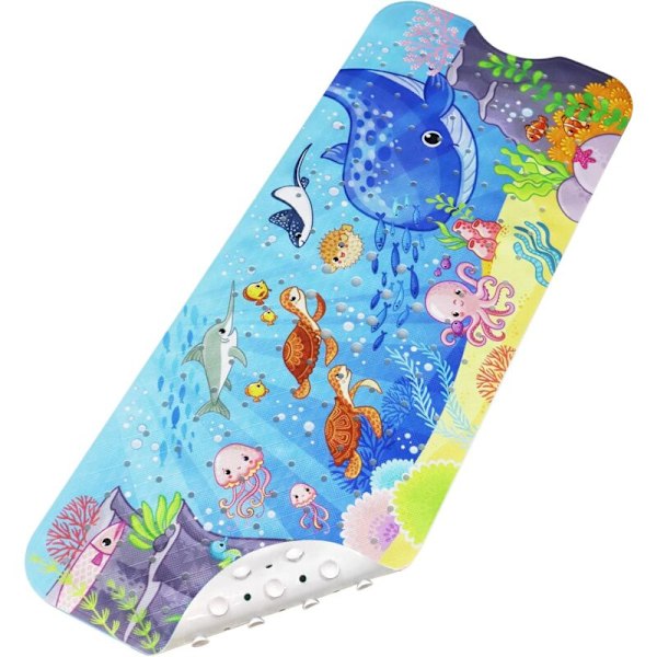 Skridsikker Baby Bademåtte, 100 x 40 cm, Skridsikker Bademåtte, Kraftig Brusemåtte med 200 Sugekopper til Børn og Baby, BPA-Fri PVC Materiale, Maskinvaskbar