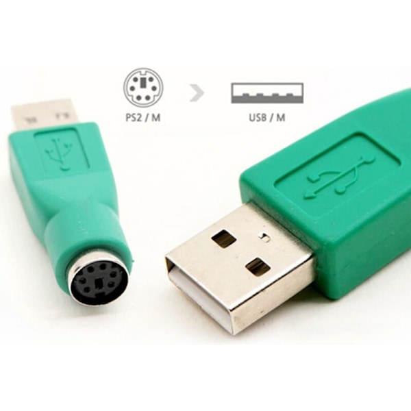 PS/2 til USB adapter, han USB adaptere til PS/2 hun, PS/2 tastatur adapter til erstatning USB for computermus connector og tastatur