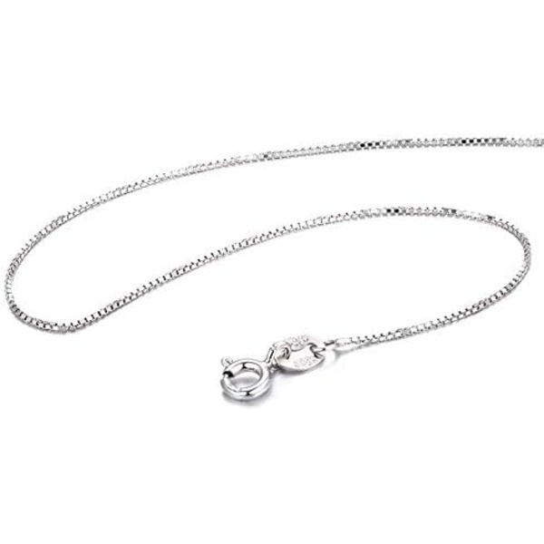 40 cm, tunn venetiansk mesh-kedja i 925 silver