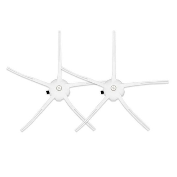 2 st sidoborstar för Xiaomi Roborock S4, S5, S5Max, S6, S6 Pure, S Vit en storlek