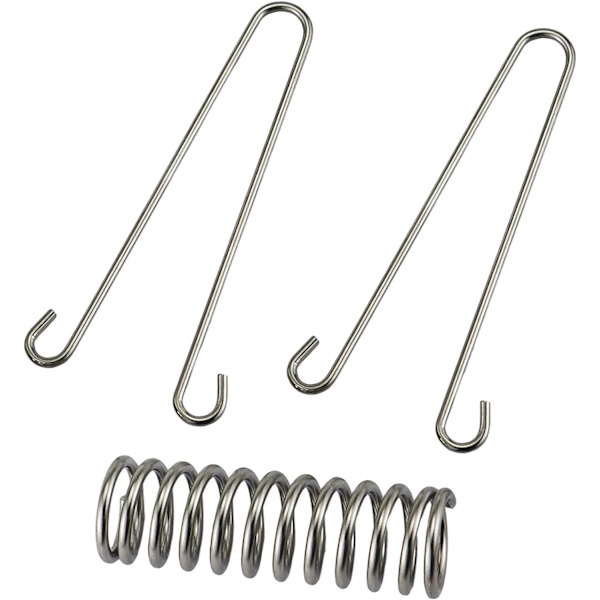 4-pack spännfjädrar för campingtält, solsegel, markis, D-segelmarkis, rostfritt stål fästmaterial, spännfjädrar för säker montering.
