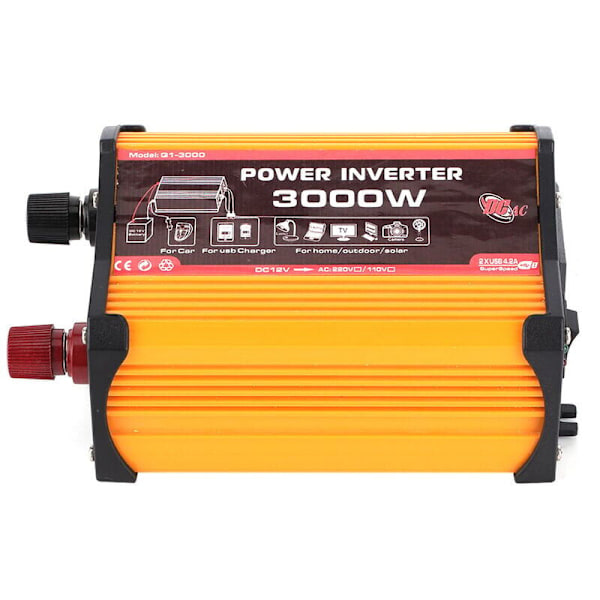 300W Bil Power Inverter, Dobbelt USB Bil Inverter Auto Power Converter Modificeret Sinusbølge Adapter Spændingsomformer