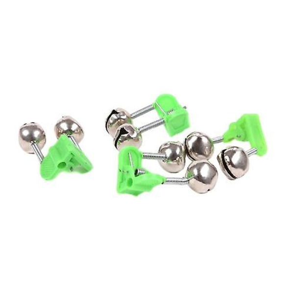 100 st 4,5 cm utomhus dubbla klockor ring fiskespö klämma bett lockbete larm