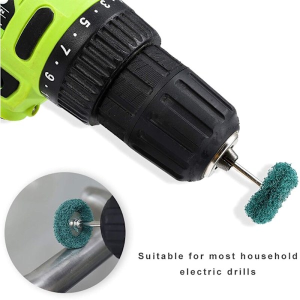 40 kpl 25 mm hiomalaikkojen setti, kiillotustarvikkeet Dremel-tyyppisiin pyöriviin työkaluihin - KARKEUS 80/VIHREÄ KARKEUS 150/PUNAINEN KARKEUS 240/Musta KARKEUS 300, VARSI T