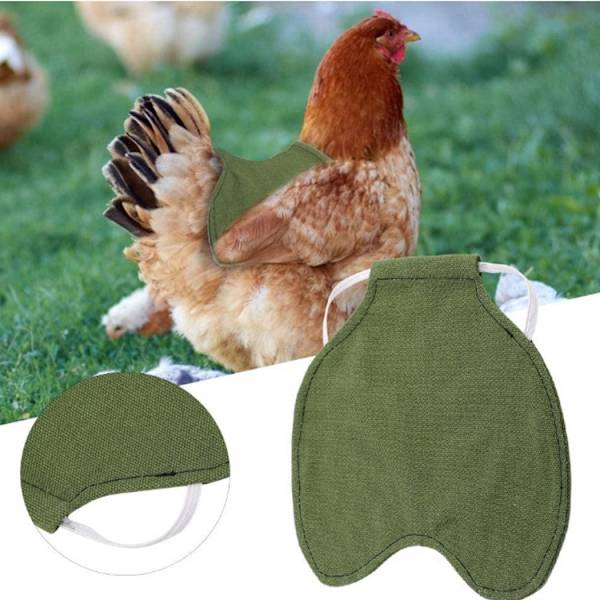 4 Kycklingsadel Anka Väst Skydd Kycklingvingar Jackor Kycklingförkläden Fjäderfätillbehör - Beige Liten 20 19,5 cm