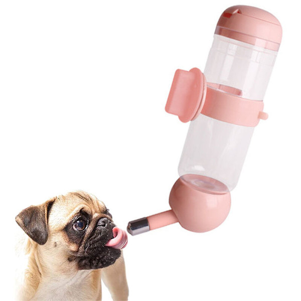 Drypfri hundevandsdispenser flaske-hundekennel bur vanddispenser vanddrikker kedel til kæledyr kan hæves og sænkes drikkevand fodring Ca