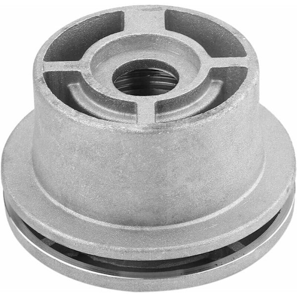 Universelt børstehode for gresstrimmer, aluminiumstrimmerhode med linje børste kutter tilbehør med 4 linjer for gressklipper, 72 x 44,5 mm