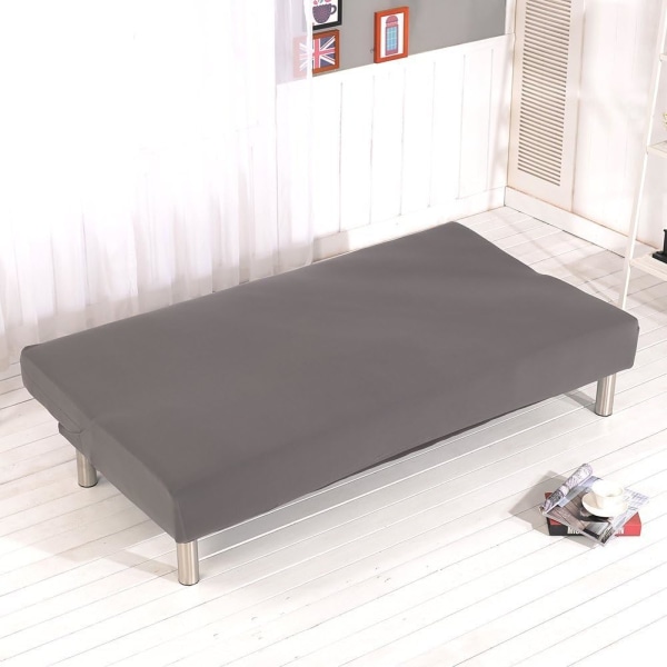 Elastisk Clic Clac-trekk 3-seters sofa, ensfarget trekk til stue, grå