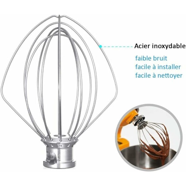 K45WW Rustfri Stål Piskeris til KitchenAid