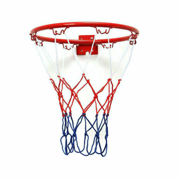 Innendørs og utendørs hengende basketballramme for barn diameter 25/32/45CM barnehage basketballkurv med nett skruer(32cm)