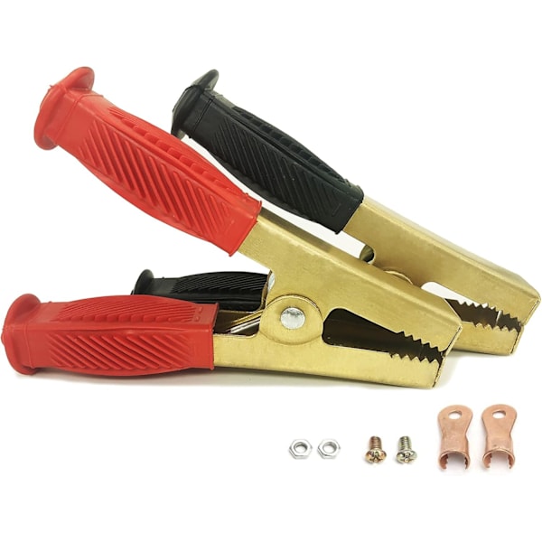 Bilbatteri Alligator Klemmer Isoleret Batteriklemmer Batteriopladningsklemmer Jumperkabelklemmer Sveiseklemmer (L)