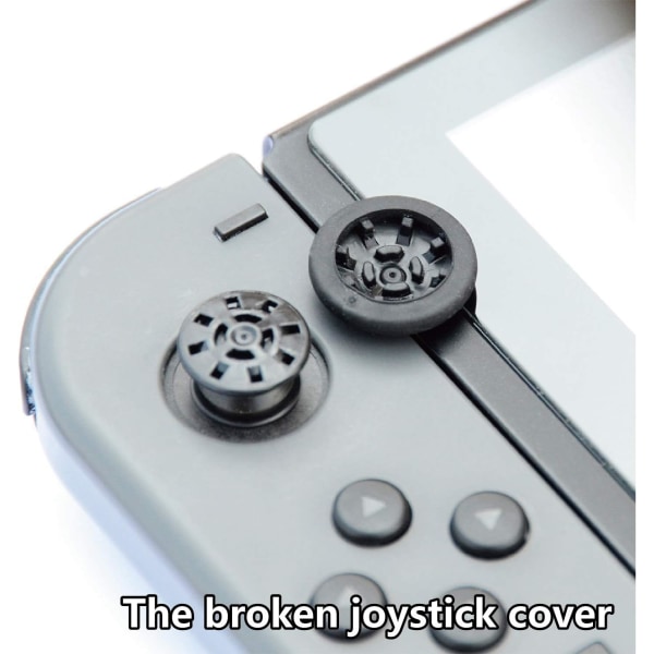 Svarte joystick-erstatningshetter for Nintendo Switch og Switch OLED (reservedeler)
