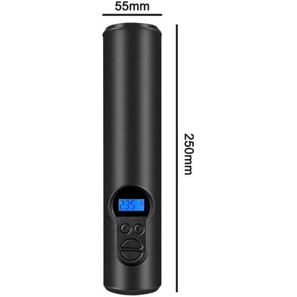 Mini däckpump Digital bärbar luftkompressor 12V, trådlös version 2000mAh laddningsbar litiumbatteri, lämplig för bil/cykel luftpump