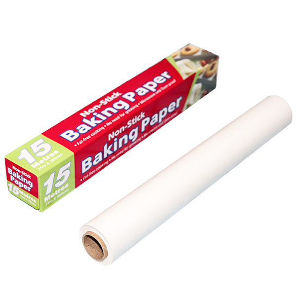 Bagepapir | Fedtbestandigt papir af høj kvalitet | Bagepapir til køkkenet til catering (38 cm x 20 m) (Hvid)