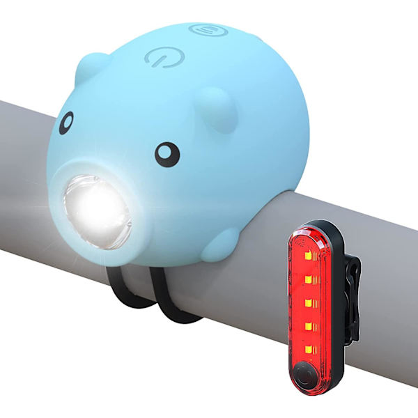 Pyörävalot ja takavalot, joissa on torvi, USB-ladattava pyörävalo 120 desibelin kaiuttimella