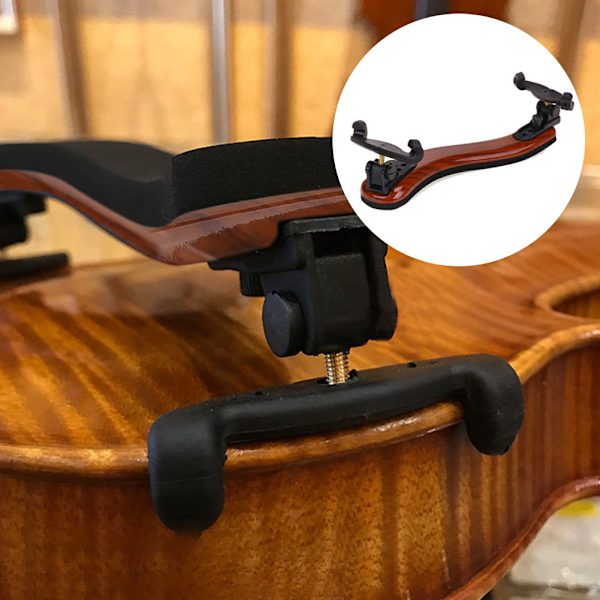 Justerbart violinstöd i massivt trä med böjbar axel för 3/4 4/4 violin och viola 200 x 60 x 45 mm/7,87 x 2,36 x 1,77 tum