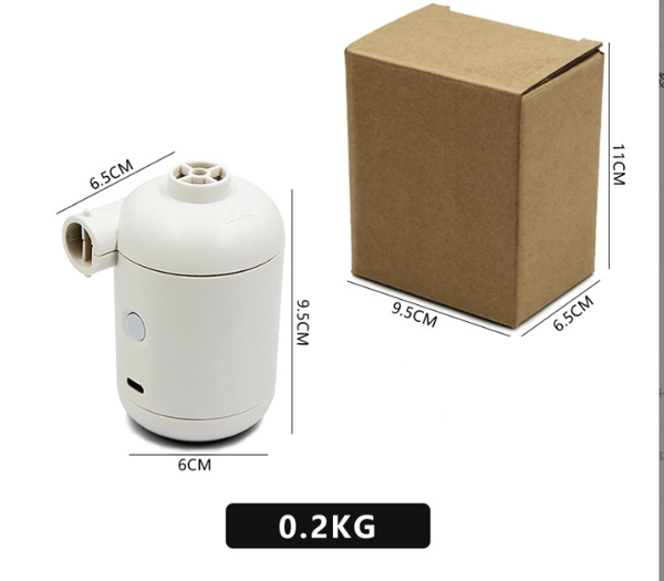 Hvit - Mini bærbar USB elektrisk luft pumpe, Camping oppblåsbar Q