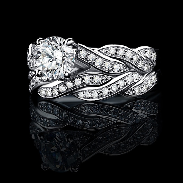 Ring, Sterling Silver, Damset för kvinnor, Rodiumpläterad, Storlek 7